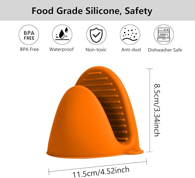 Oven Mitts Silicone Pot Holders Set Heat Resistant - Image 5