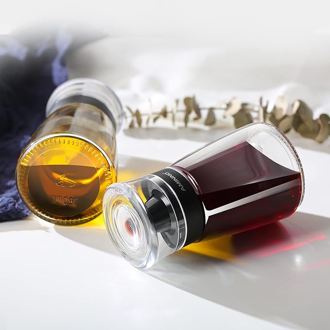 5.5oz Oil and Vinegar Cruets 2 Pack Glass Oil Dispenser Bottles - Image 8