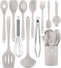 Kitchen Utensils Set-12 Pieces Silicone Cooking Utensils Set 392°F Heat by Pranski