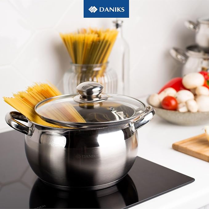 Daniks Classic 3 Quart Stainless Steel Stock Pot - Image 2