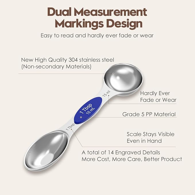 Magnetic Measuring Spoons Set of 8 - Image 2