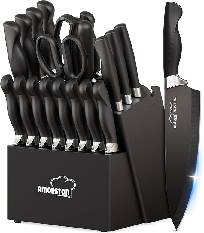 Knife Set, Amorston 21 Pieces Kitchen Knife Set by Amorston