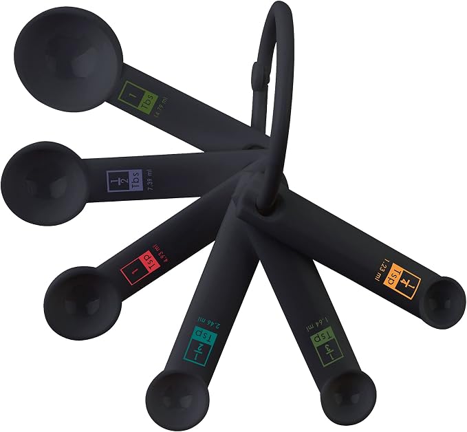 Fox Run Measuring Set, 6 Piece Plastic Measuring Spoon Set, 1/4 TSP to 1 TBL by foxrunbrands