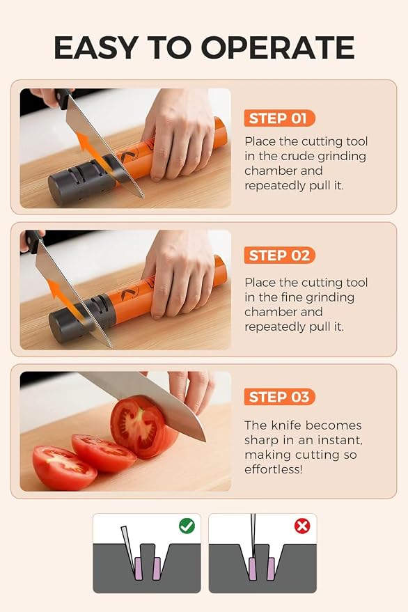 Electric Knife Sharpener, 3 Speed Max 7000RPM Handheld Sharpener - Image 4