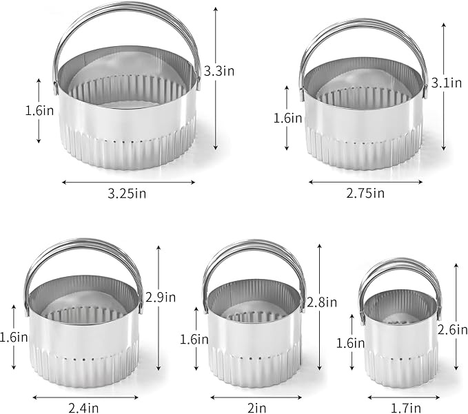 ALLTOP 5 Piece Round Biscuit Cutters - Image 3