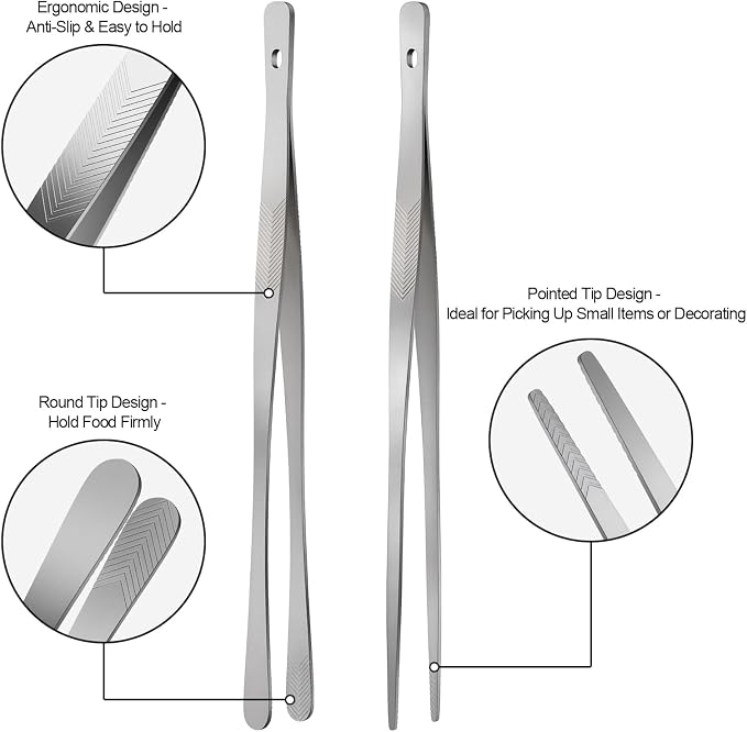 Vaincre 4PCS Kitchen Tongs Tweezers - Image 3