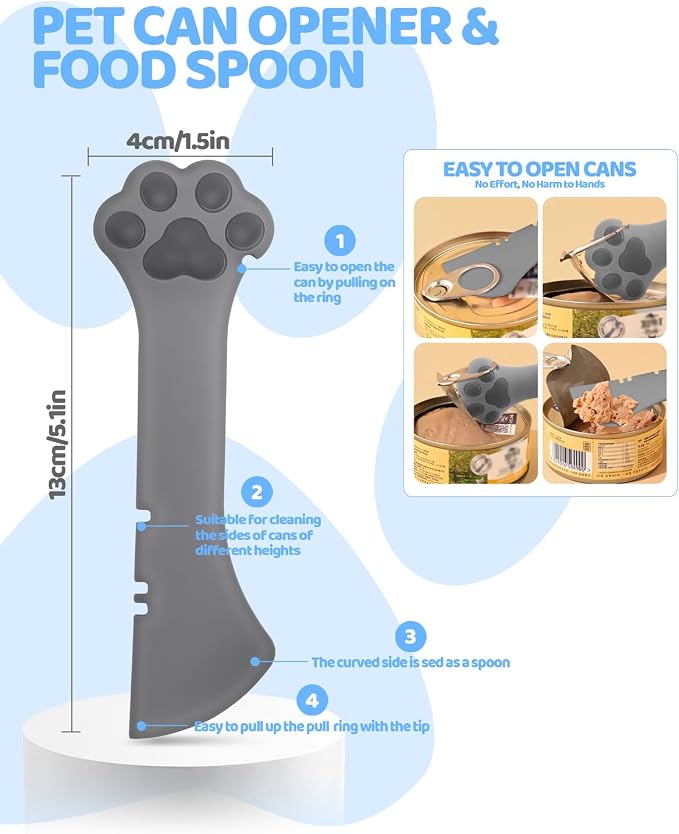 5 PCS Cat Food Can Covers Lids Set, Silicone Pet Food Can Lids - Image 4