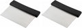 Winco Plastic Handle Winware Stainless Steel Dough Scraper 6 x 3 inches by Winco