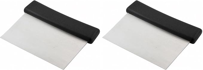 Winco Plastic Handle Winware Stainless Steel Dough Scraper 6 x 3 inches by Winco