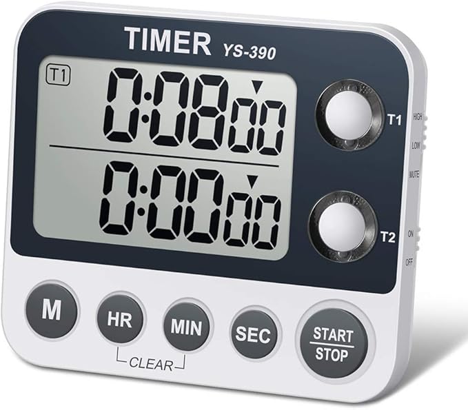 HomeMall Digital Kitchen Cooking Timer, Dual Count Up & Down by HomeMall