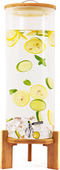 Beverage Dispenser, 3.5 Gallon Glass Drink Dispenser by OSXDOL