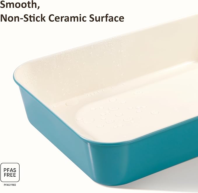 CAROTE 7-Piece Ceramic Baking Pans Set, Aluminized Steel Bakeware Sets - Image 4