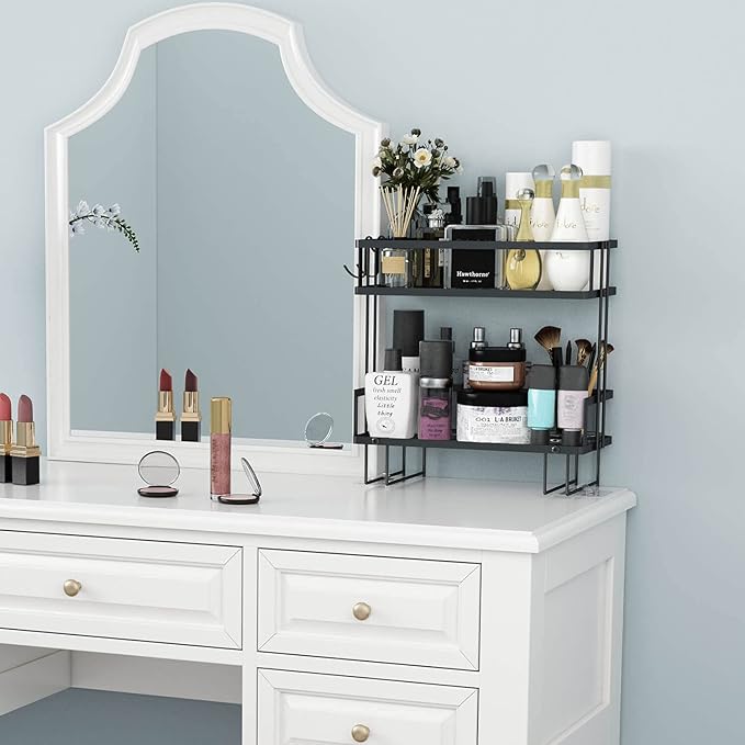 Godboat Bathroom Organizers, 2-Tier Over Toilet Storage, Floating Shelves - Image 5