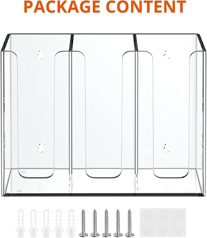 Richboom Acrylic Coffee Cup and Lid Storage Organizer Holder, 3 Compartments - Image 4
