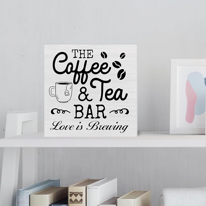 Coffee & Tea Bar Sign Decor, Coffee Tea Station Accessories, Farmhouse Kitchen - Image 5