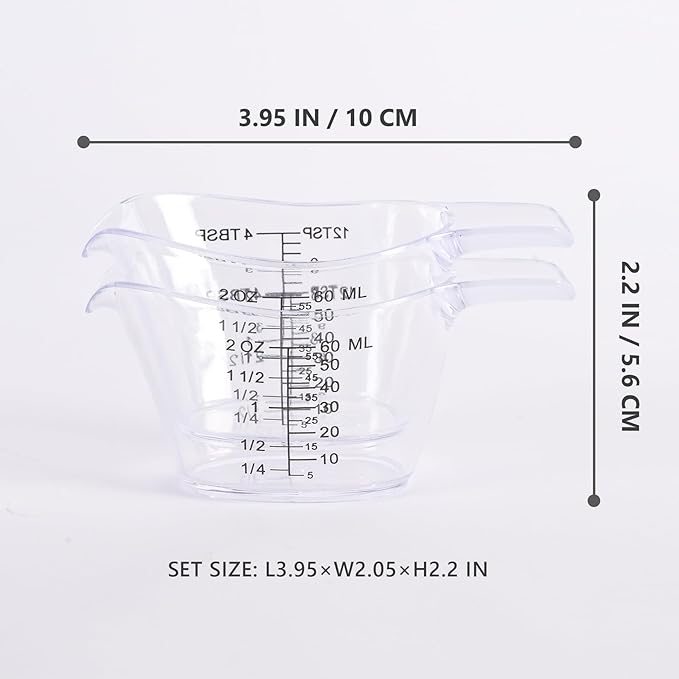 2 Pack Small Measuring Cups, 2oz/60ml Mini Measuring Cup - Image 5