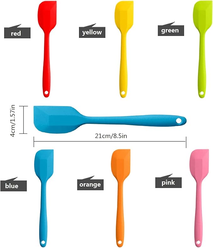 8 Pieces Silicone Spatulas, 8.5 inch Non-stick Spatulas - Image 3