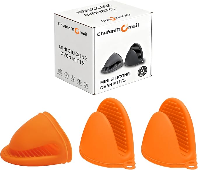 Oven Mitts Silicone Pot Holders Set Heat Resistant by ChufanMomsil
