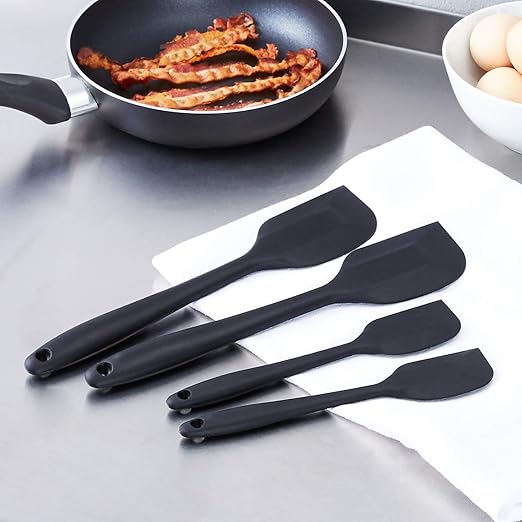 Amazon Basics Non-Stick Heat Resistant Silicone Spatula Set, Dishwasher Safe - Image 5