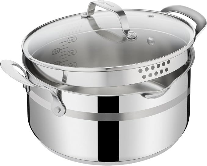 Jamie Oliver by T-fal Cook Smart 10-Piece Cookware Set, Uncoated Stainless Steel - Image 4