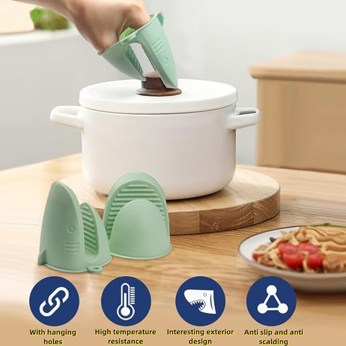 Silicone Oven Mitts Heat Resistant, Silicone Potholders - Image 5