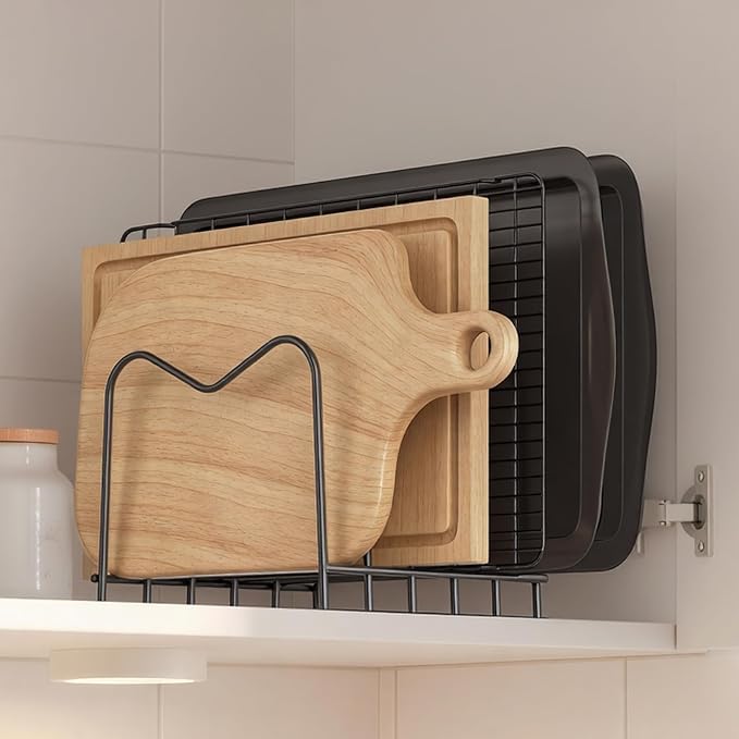 ORDORA Cutting Board Holder Stand Rack Organizer - Image 9