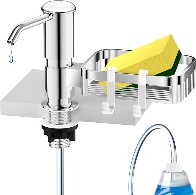 Soap Dispenser for Kitchen Sink, Mecyfaty Under Counter Sink Soap Dispenser Pump by TheMecyfaty