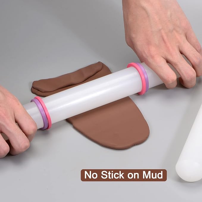 HARFINGTON Fondant Rolling Pin PP 45cm x 2.5cm Non Stick - Image 5