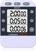 Digital Dual Kitchen Timer for Cooking, 3 Channels Count Down/up Triple Multi by MOSTRUST