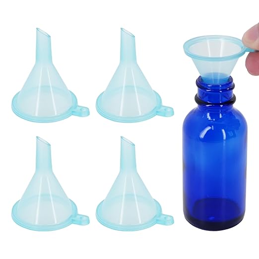 Mini Funnel 4-Pack for Lab Bottles, Sand Art, Essential Oil, Recreational by Unknown