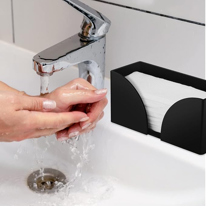4Pack Paper Towel Dispenser Countertop Black Acrylic Paper Towel Holder - Image 5
