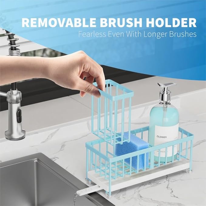 Cisily Sponge Holder for Kitchen Sink, Sink Caddy Organizer - Image 3