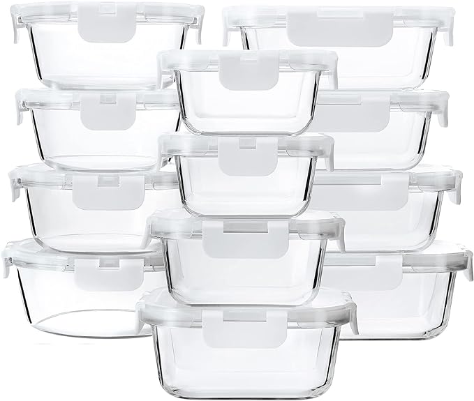 24-Piece Glass Food Storage Containers by MMCIRCO