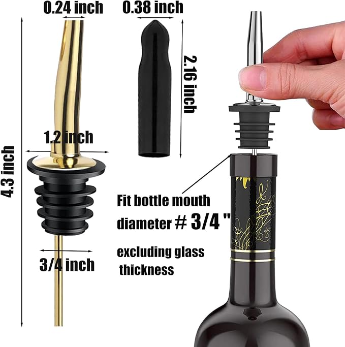 Pafusen 24 Pack Liquor Bottle Pourers, Liquor Pour Spout - Image 5
