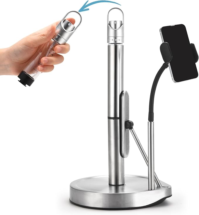 Paper Towel Holder with Spray Bottle by Unknown