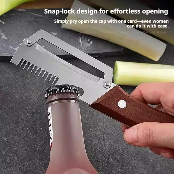 2PCS 3-in-1 Multifunctional Vegetable Peeler, Zero Snag Wooden Peeler, - Image 3