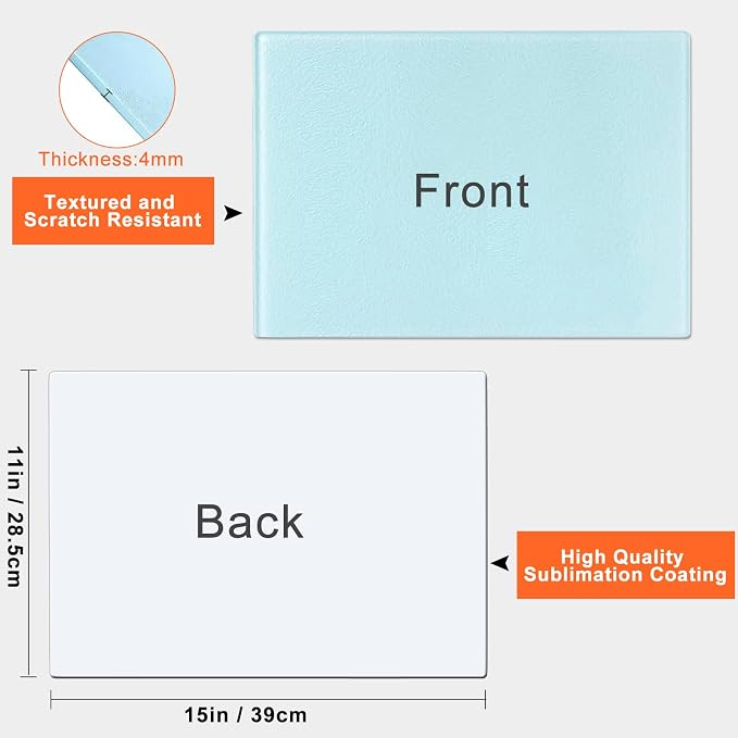 6Pcs Sublimation Cutting Board Blanks, 15x11 Inch Tempered Glass Sublimation - Image 2