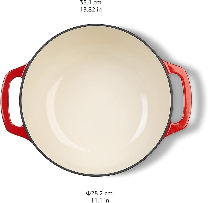 Amazon Basics Enameled Cast Iron Dutch Oven Pot - Image 5