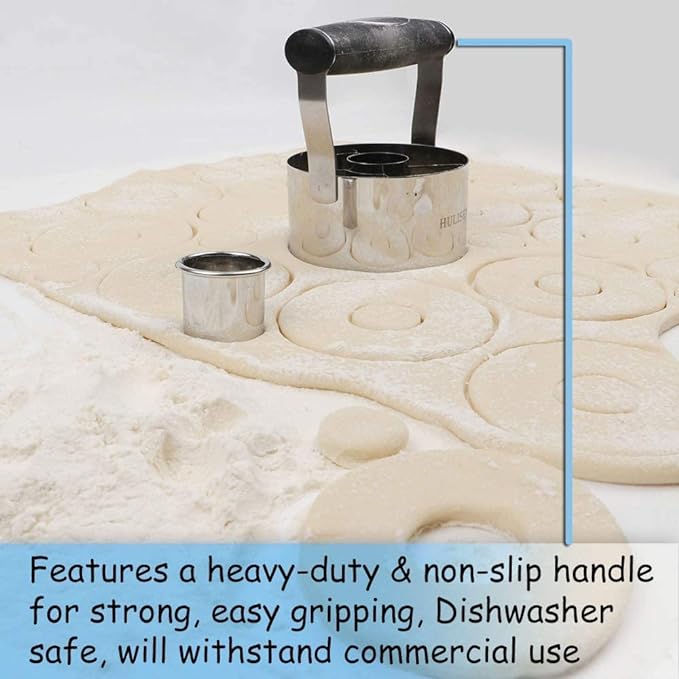 HULISEN Donut Cutter with Removable Center, 3.5" Stainless Steel Doughnut - Image 4