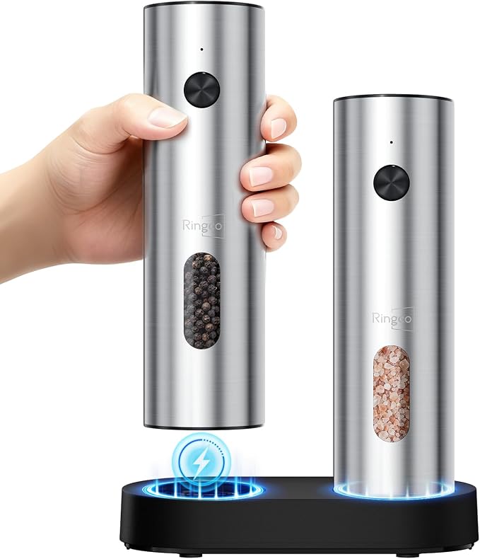 Electric Salt and Pepper Grinder Set by Ringco