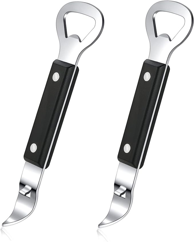 HANCELANT Can Punch Bottle Opener, Manual Stainless Steel Can Opener 2 Pack by HANCELANT