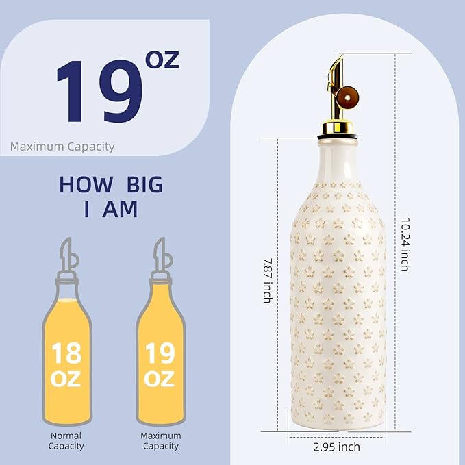Ceramic Olive Oil Dispenser Bottle - Image 3