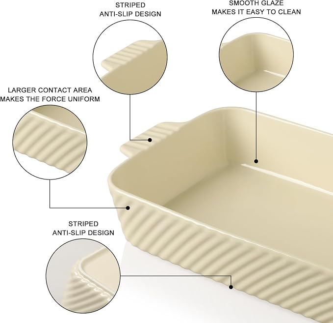 Sweejar Ceramic 13 x 9 Baking Pan, Cake Baking Dish - Image 4