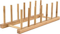 INNERNEED Bamboo Wooden Dish Rack, Vertical Plate & Lid Organizer by INNERNEED