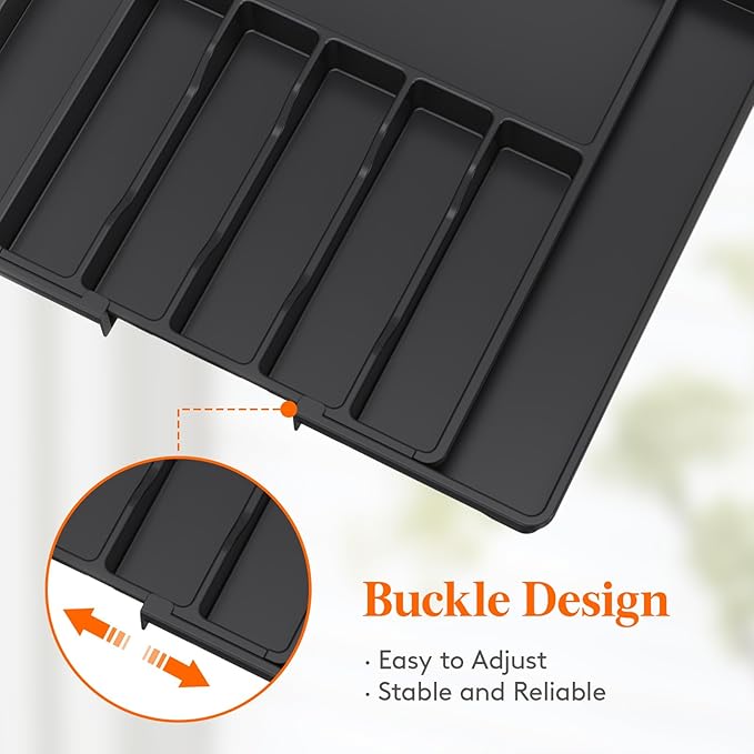 Lifewit Silverware Drawer Organizer, Expandable Utensil Tray - Image 7