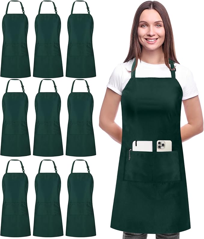 Utopia Kitchen 10 Pack Bib Apron Adjustable by UTOPIAKITCHEN