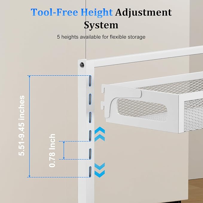 Petiza Metal Under Sink Organizer, Pull Out Cabinet Organizer Rack - Image 5