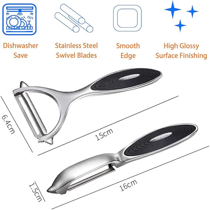 FUHUY Vegetable, Apple Peelers for kitchen, Potatoes Peeler, Y-Shaped and - Image 2