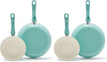 GreenLife Non Stick Fry Pan Set 7" & 10", Non-Toxic PFAS-Free Ceramic Skillet by GreenLife