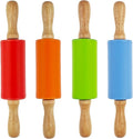 4 Pack Small Rolling Pin for Kids, Kids Rolling Pin for Home Kitchen by Miokun